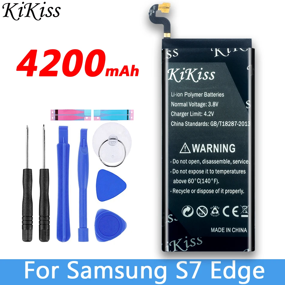 Оригинальный KiKiss батарея для Samsung GALAXY S7 край G9350 G935FD SM G935F 4200 мА/ч EB