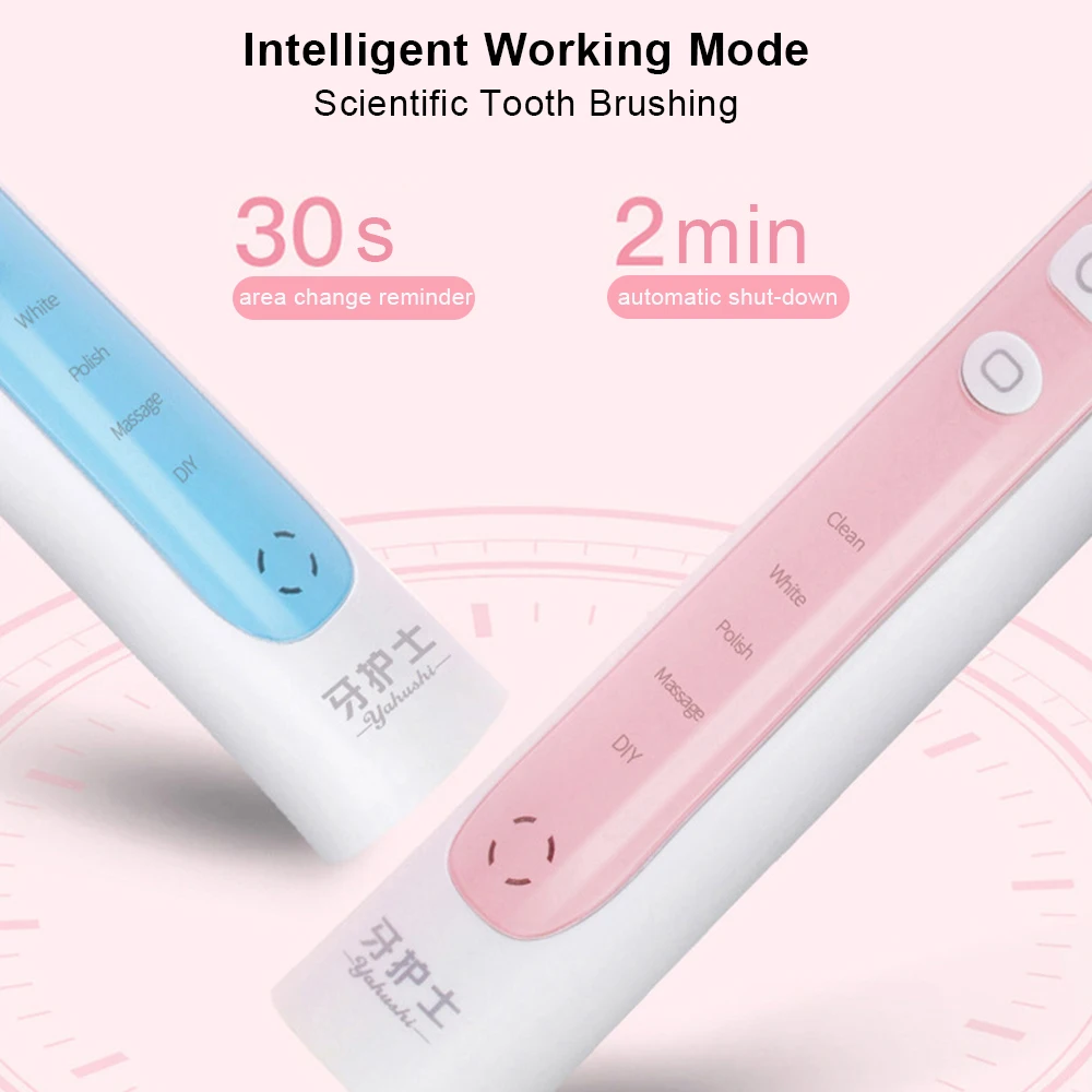 Электрическая зубная щетка для взрослых звуковая Индуктивная перезаряжаемая