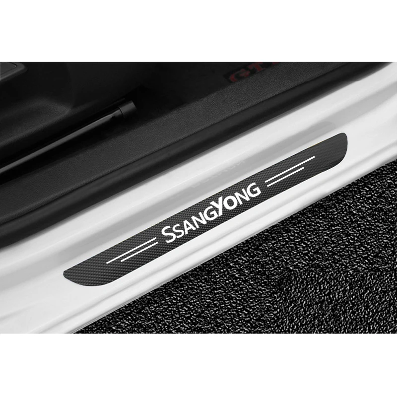 4 шт. водонепроницаемые наклейки из углеродного волокна защитные для Ssangyong kyron rexton