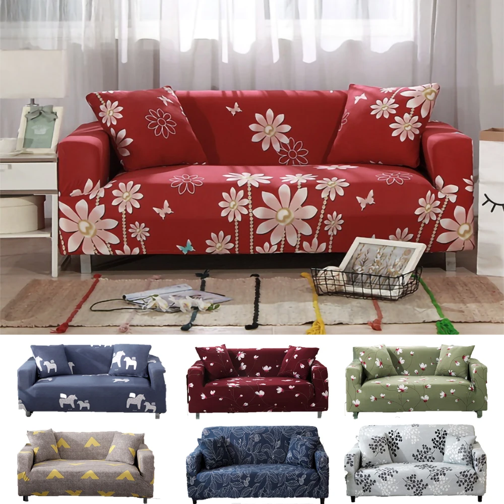 

Slipcovers Sofa Cover For Living Room Elastic Fully-wrapped Stretch Couch Cover Universal Sofa Protector 1/2/3/4 Seater