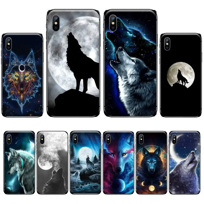 Moon свирепый лев волк Чехол для мобильного телефона iphone 12 5 5s 5c se 6 6s 7 8 plus x xs xr 11 pro max