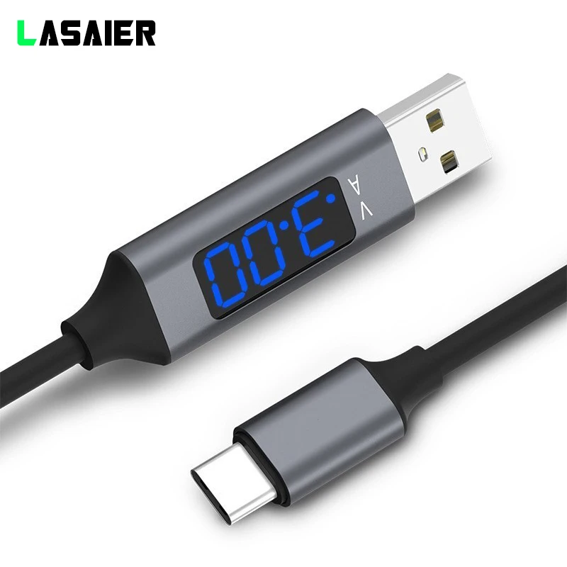 Кабель Micro USB 3 0 type C для быстрой зарядки 1 м отображение напряжения и тока кабели