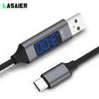 Кабель Micro USB 3,0 type-C для быстрой зарядки, 1 м, отображение напряжения и тока, кабели для синхронизации данных и USB-C для Xiaomi A1 huawei samsung S9