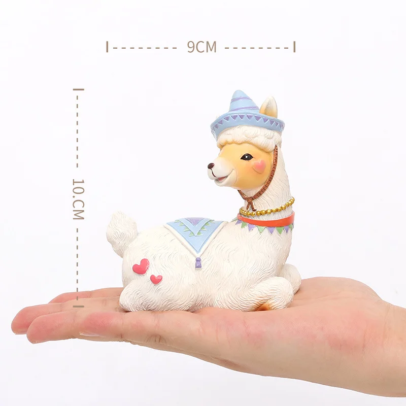 

Adorable Alpaca Figurine Resin Craft Statue Home Car Desktop Decor Office Home Decoration Desktop Decor Handmade Crafts