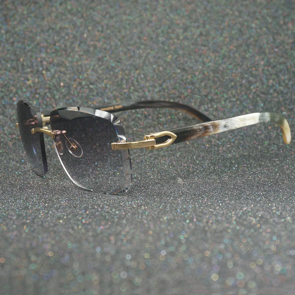 

Carter Men Sunglasses Vintage C Deco Prescription Glasses Jagged Edge White Mix Black Buffalo Horn Shades for Women Eyeglasses
