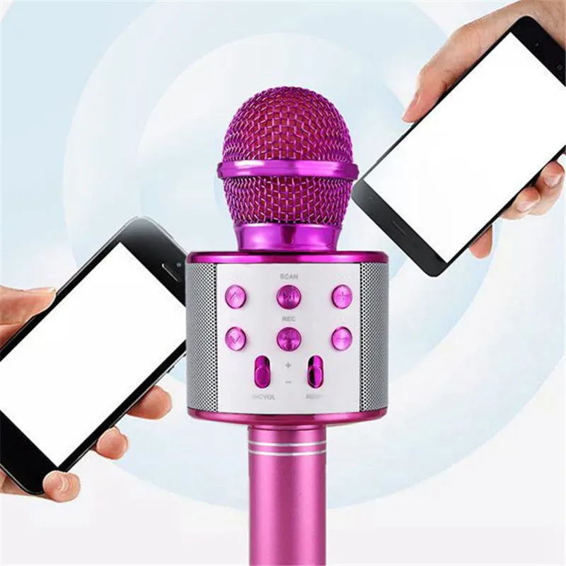 Беспроводной караоке микрофон Портативный Bluetooth мини домашний KTV для