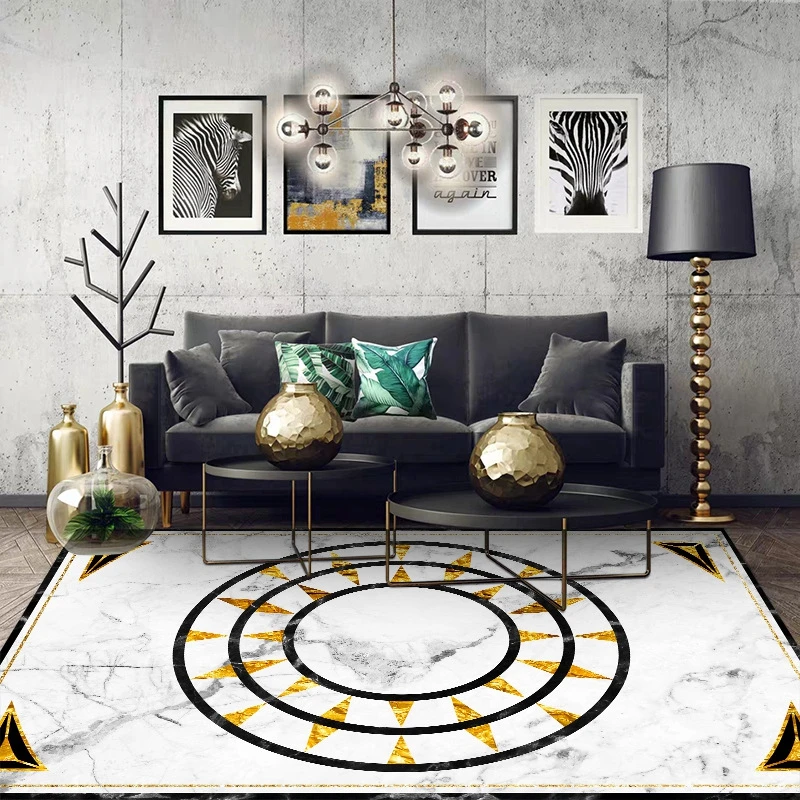 Минималистичные коврики в скандинавском стиле с мраморным узором