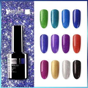 Beautilux, 1шт, радужный, голографический, игристый цвет, гель-лак для ногтей, лак для ногтей неил-арт, декоративный лак для ногтей, эмаль для ногтей 10 мл