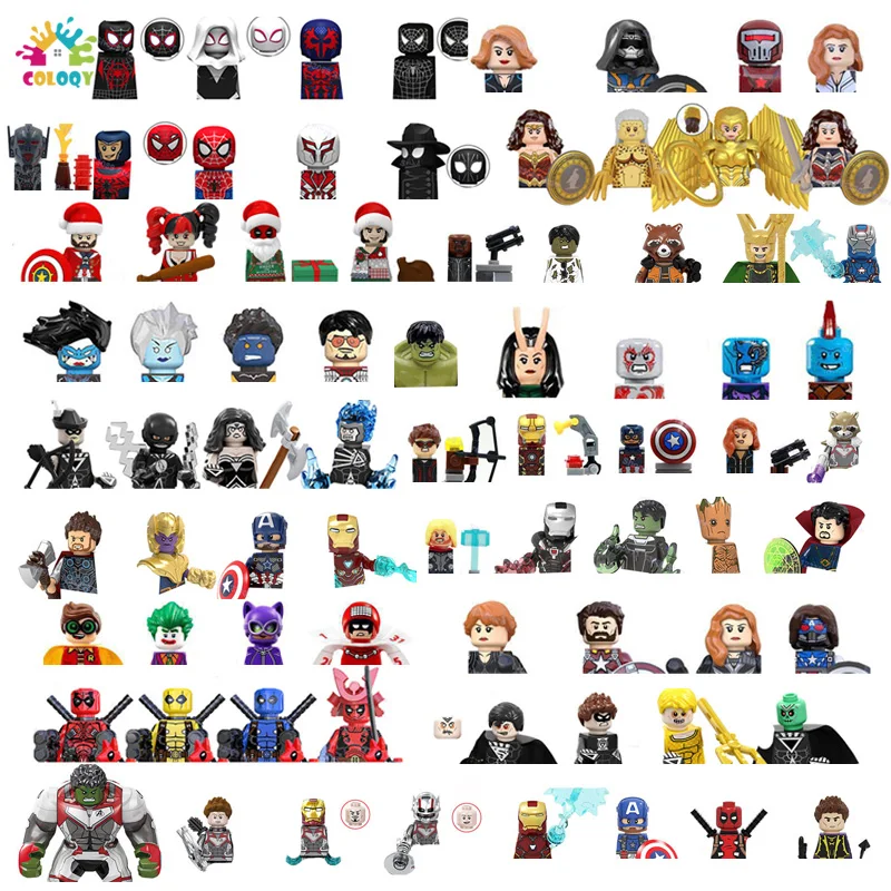 

Kids Toys Iron Man Mecha Figures Building Blocks Captain America Deedpool Bricks Mini Doll Toys For Children Birthday Gift