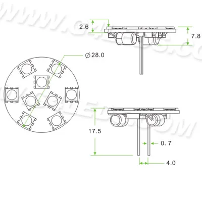 Круглая Панель с 9 светодиодами G4 SMD 5050 белый теплый широкий диапазон напряжения