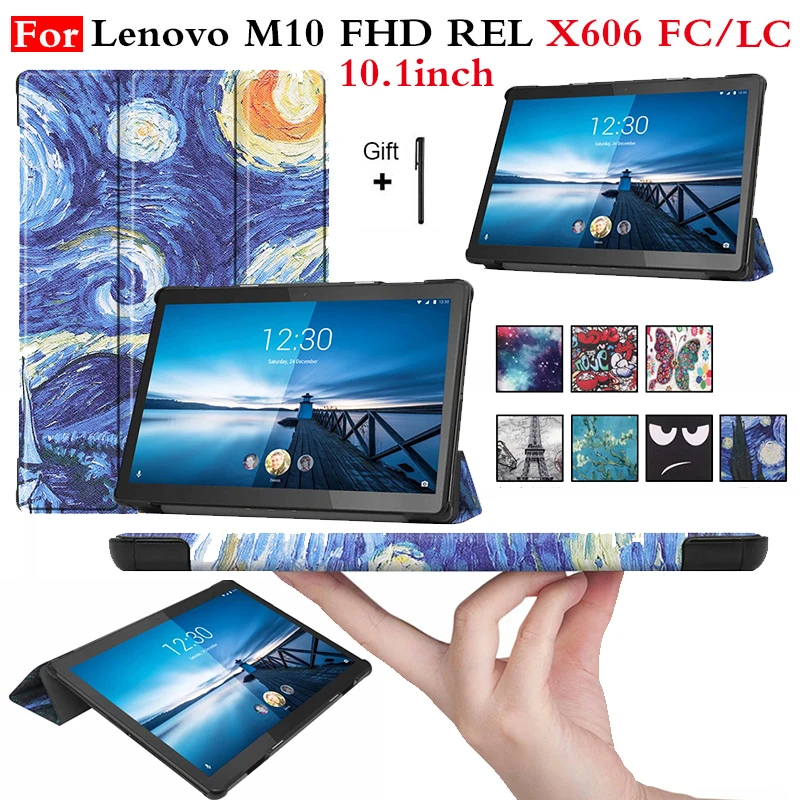 2020 тонкий магнитный складной чехол для Lenovo Tab M10 X605FC X605LC умный подставка FHD REL X605 FC LC