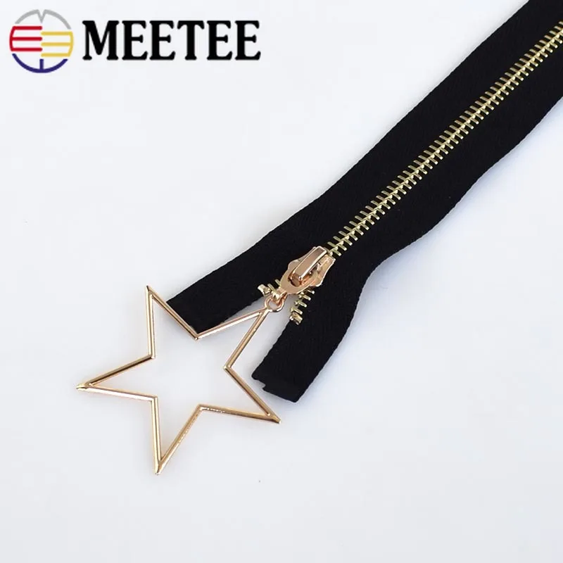 1 шт. Meetee 5 # двойная металлическая молния с открытым концом Сделай Сам для шитья