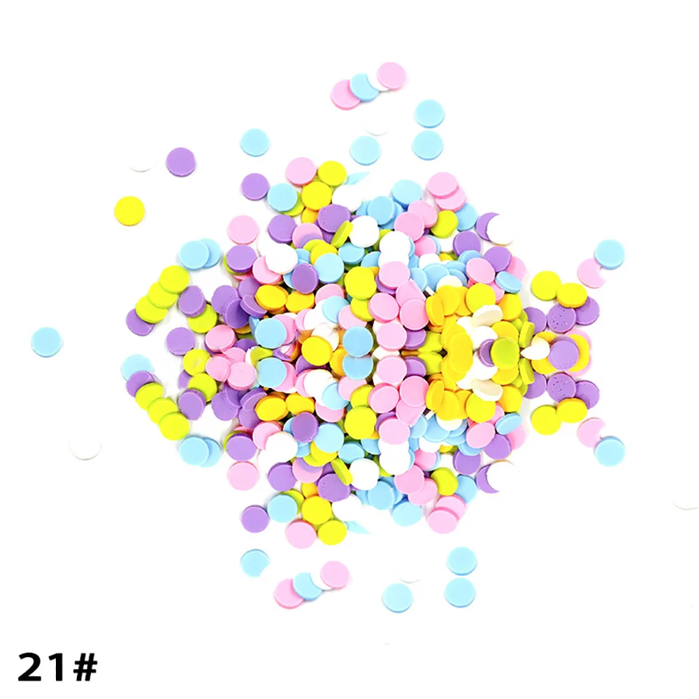 Color 21 20g 20 г крошечные милые полимерные красочные мягкие глины для слизи наполнитель DIY Поставки конфеты поддельные торт десерт грязь частицы посыпать аксессуары - Цвет: Color 21 20g