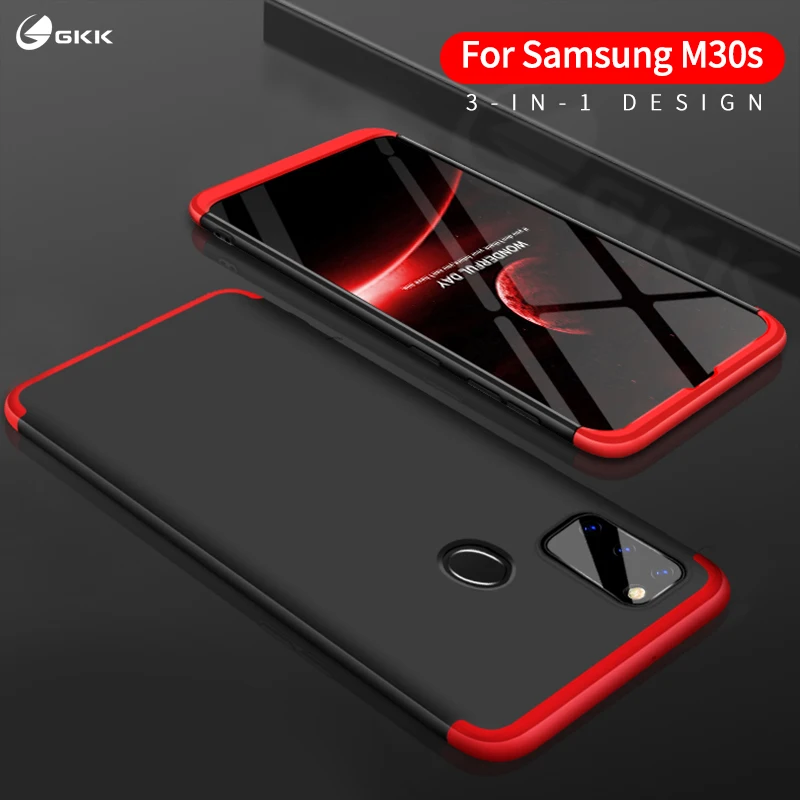 GKK Роскошный чехол для samsung M30s чехол 3 в 1 полная защита противоударный Матовый Жесткий чехол для samsung Galaxy M30s Coque Fundas