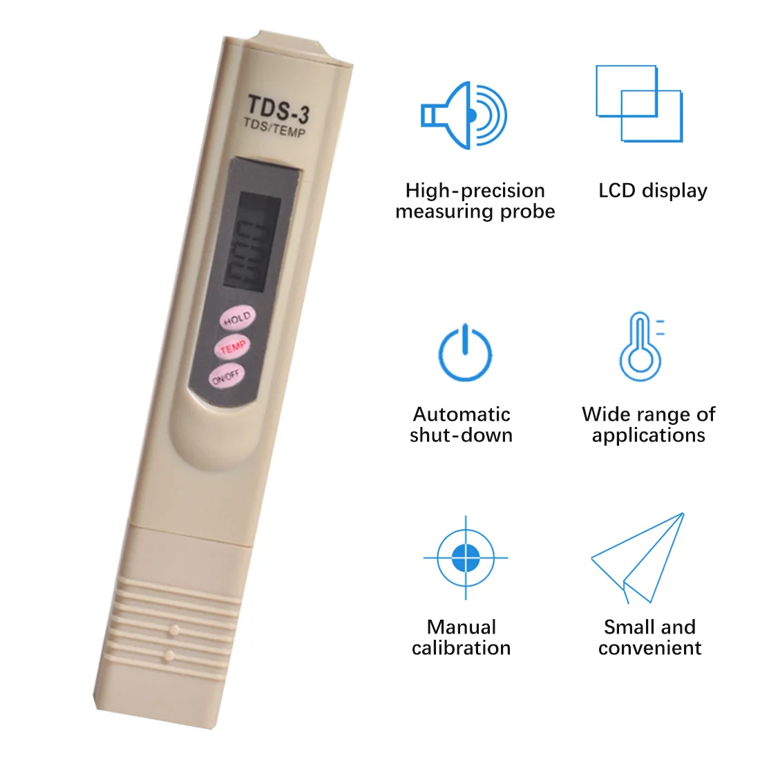 

Portable Pen Portable Digital Water Meter Filter Measuring Water Quality Purity Tester TDS Meter 0-9999 ppm