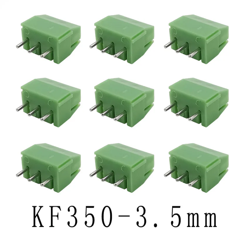 

KF350 3-контактный 3,5 мм Шаг 300 в 10 а стандартный прямой контакт PCB винтовой коннектор для кабеля 24-18 AWG