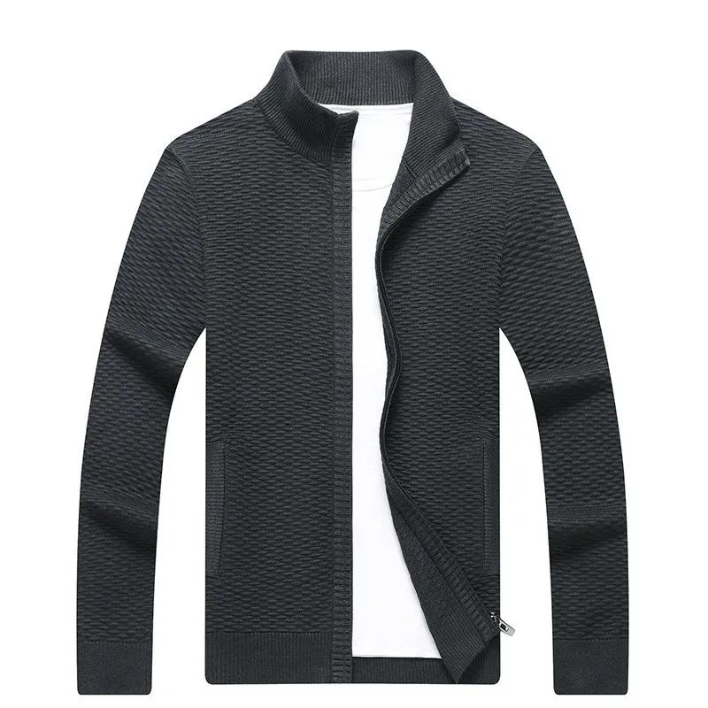 

Autumn Winter New Korean Solid Color Coat Sweater Men's Lapel Fashion Twist Men's Knitted Cardigan Zipper Cardigan Sweaters 811