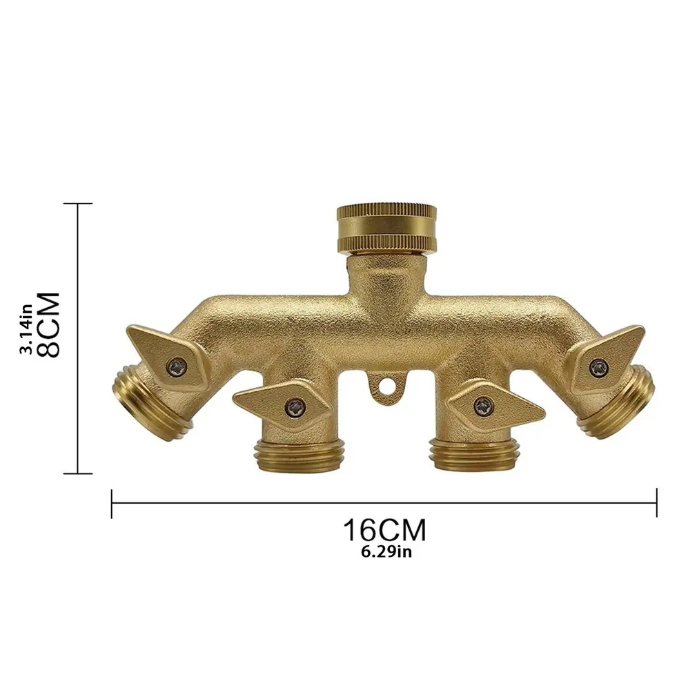 

1pc Garden Hose Splitter 4 Way Tap Hose Connectors Water Distributor Switch Valve Garden Water Connectors Watering Irrigation