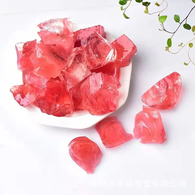 

100g Natural Red Crystal Quartz Rough Mineral Specimen Irregular Shape Rock Reiki Healing Tumble Raw Stone Craft Home Decoration