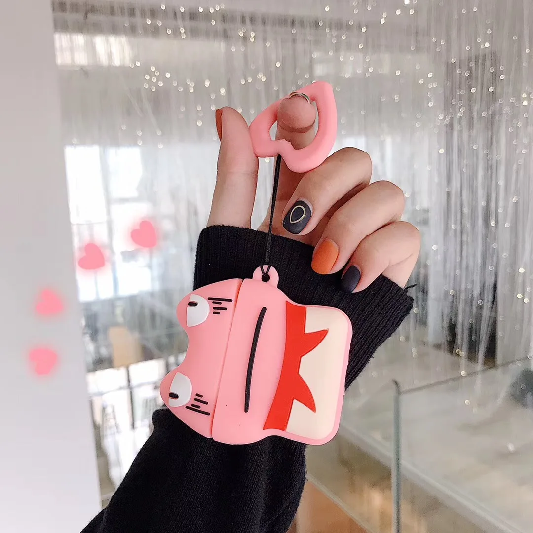 3D чехол для наушников s Airpods 2 силиконовый с милым мультяшным медведем Apple Air pods Earpods