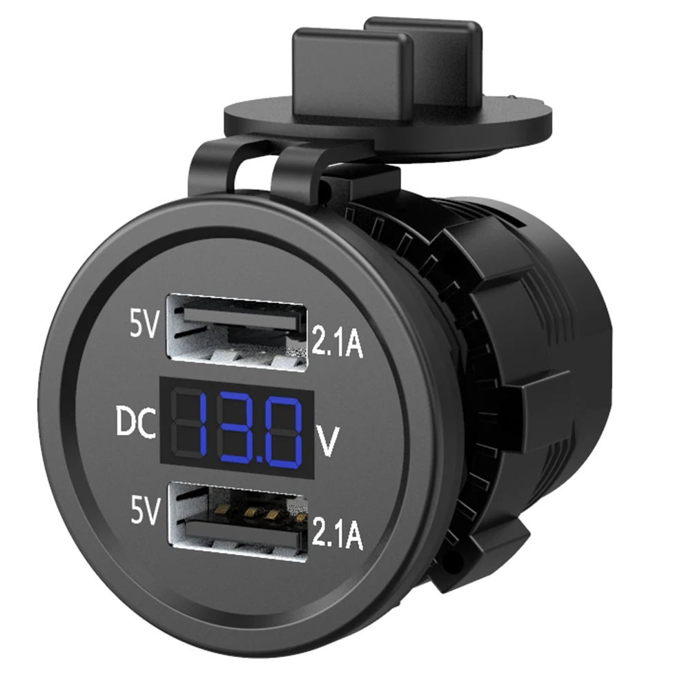 Новое водонепроницаемое автомобильное зарядное устройство с цифровым дисплеем