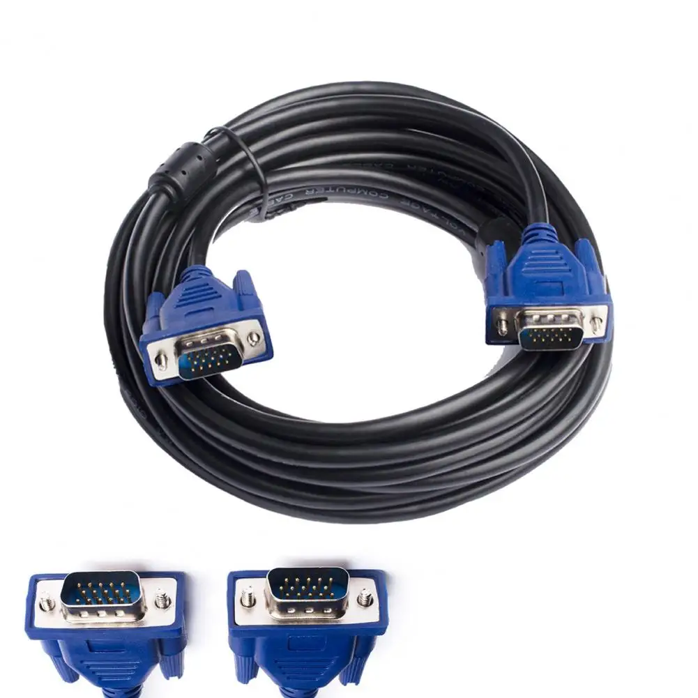 

1.5m 1080P VGA HD 15 Pin Male To Male Extension Cable Cord For PC Laptop Projector HDTV Monitor tv display signal short cable