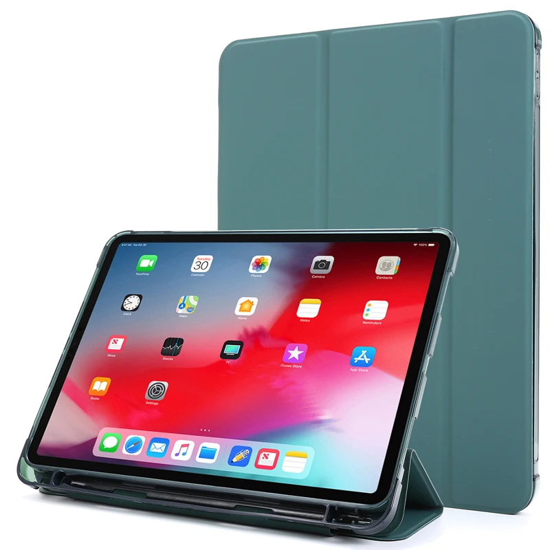 

Складной кожаный чехол для iPad Air4 10,9 дюйма, умный чехол для iPad Pro 11 2021 с держателем для карандашей, откидной Чехол-подставка с автоматическим с...