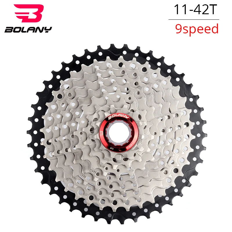 BOLANY MTB Cassete 9 Velocidad 11-42T Запчасти для горного велосипеда 9 скоростная кассета свободного хода велосипеда Совместимость