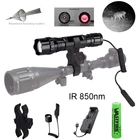 Фонарь 18650 нм, 5 Вт, светодиодный инфракрасный фонарь для охоты с ночным видением, тактический фонарь с креплением на ружье + переключатель + зарядное устройство +