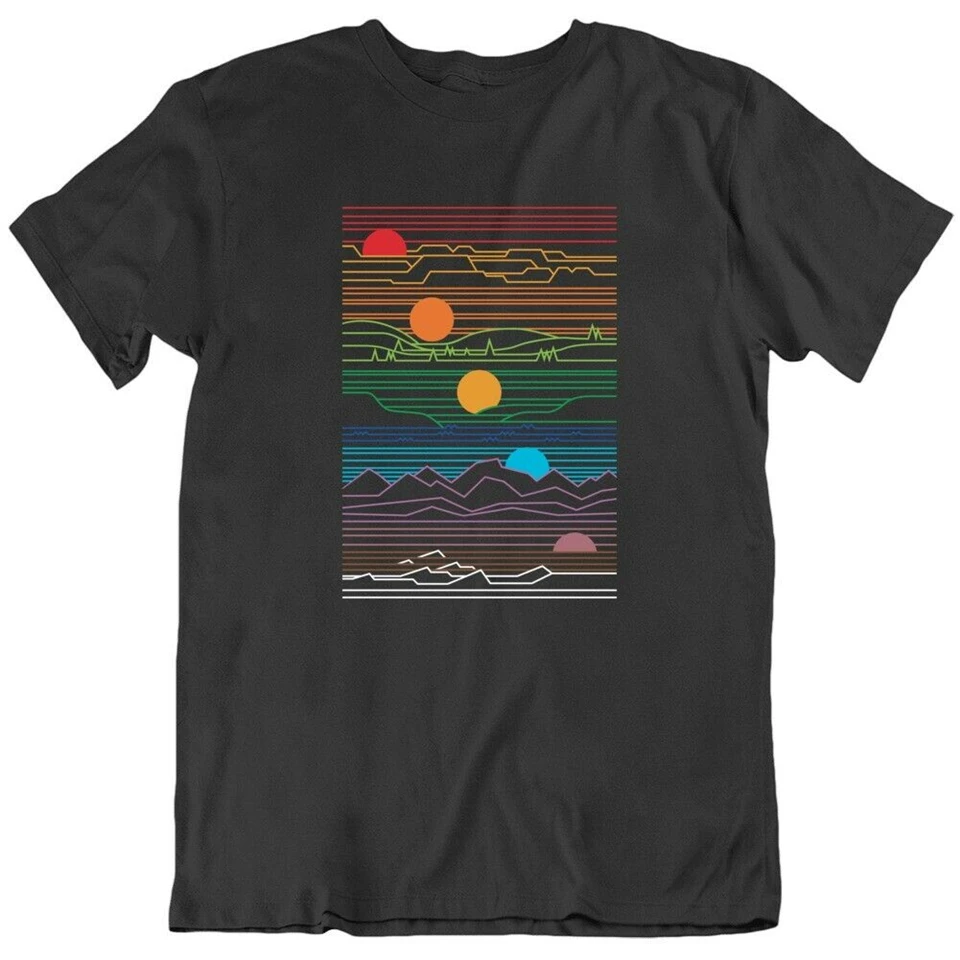 Sun Moon со штриховыми рисунками в стиле ретро 1970S 1980S вектор рисунок футболка Фитнес