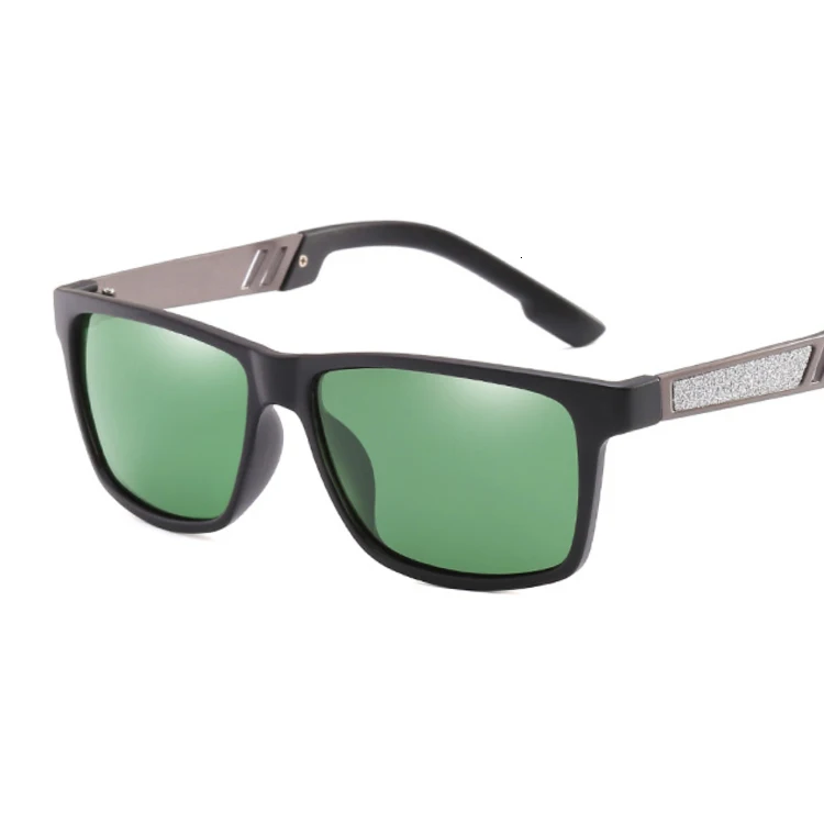 

HAIMAITONG 2021 Retro Sunglasses Men Polarized Vintage Square Mirror Black Sun Glasses For Men Anti-Glare Driver's Oculos