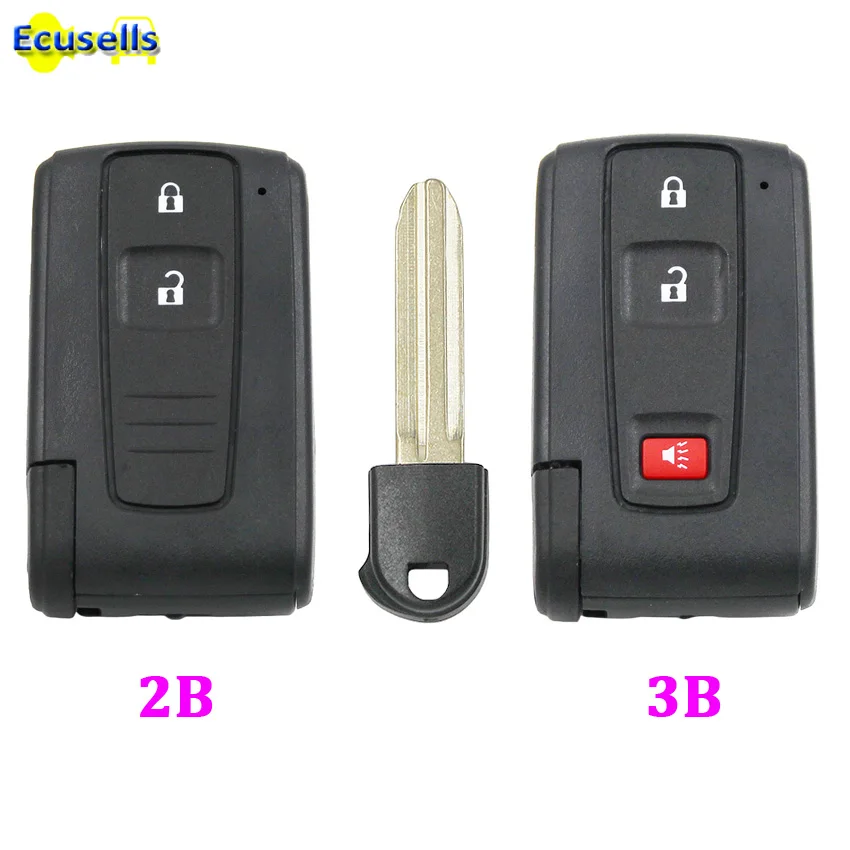 2 кнопочный 3 смарт ключ дистанционный Брелок чехол для ключа TOYOTA PRIUS 2004 2009 +