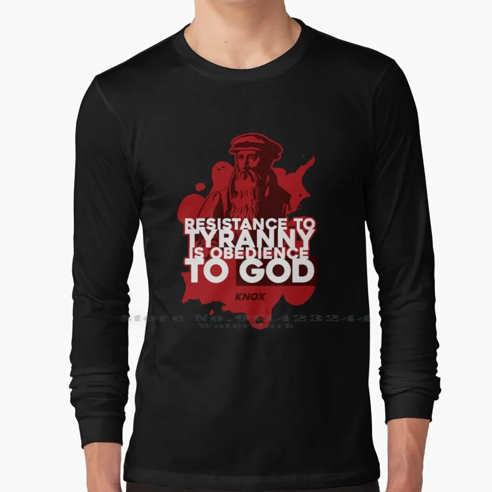 Цитата стойкость к тирании-послушание Богу от Knox 100% хлопок футболка