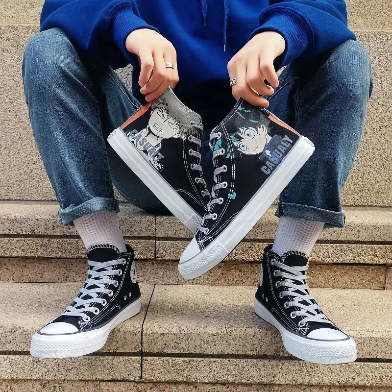 

Men Plus Size Breathable Walking Shoes New 2021 Vulcanize Classic Women Canvas Shoes White Sneakers Personalized Reflective Stu