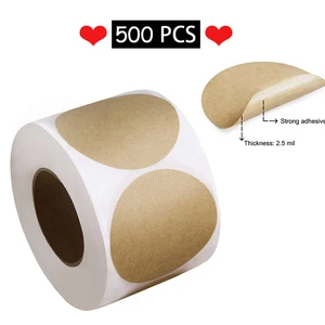 Стикеры из крафтовой бумаги Этикетка уплотнения посылка учитывайте, что на этикетке круглый чистый натуральный круг блокнот ручной работы для подарочной коробке канцелярский конверт ручной работы