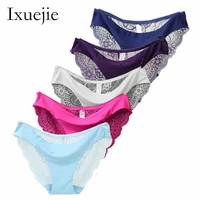 5pcslot s xxl 5 size women sexy underwear transparent hollow womens lace panties seamless panty briefs intimates