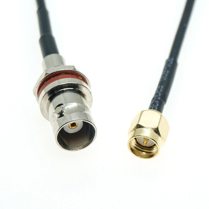 

SMA Male To BNC Female Jack Nut Bulkhead O-RING Connector Adapter Rf Pigtail Coaxial Rg174 Jumper coax Extension cable s