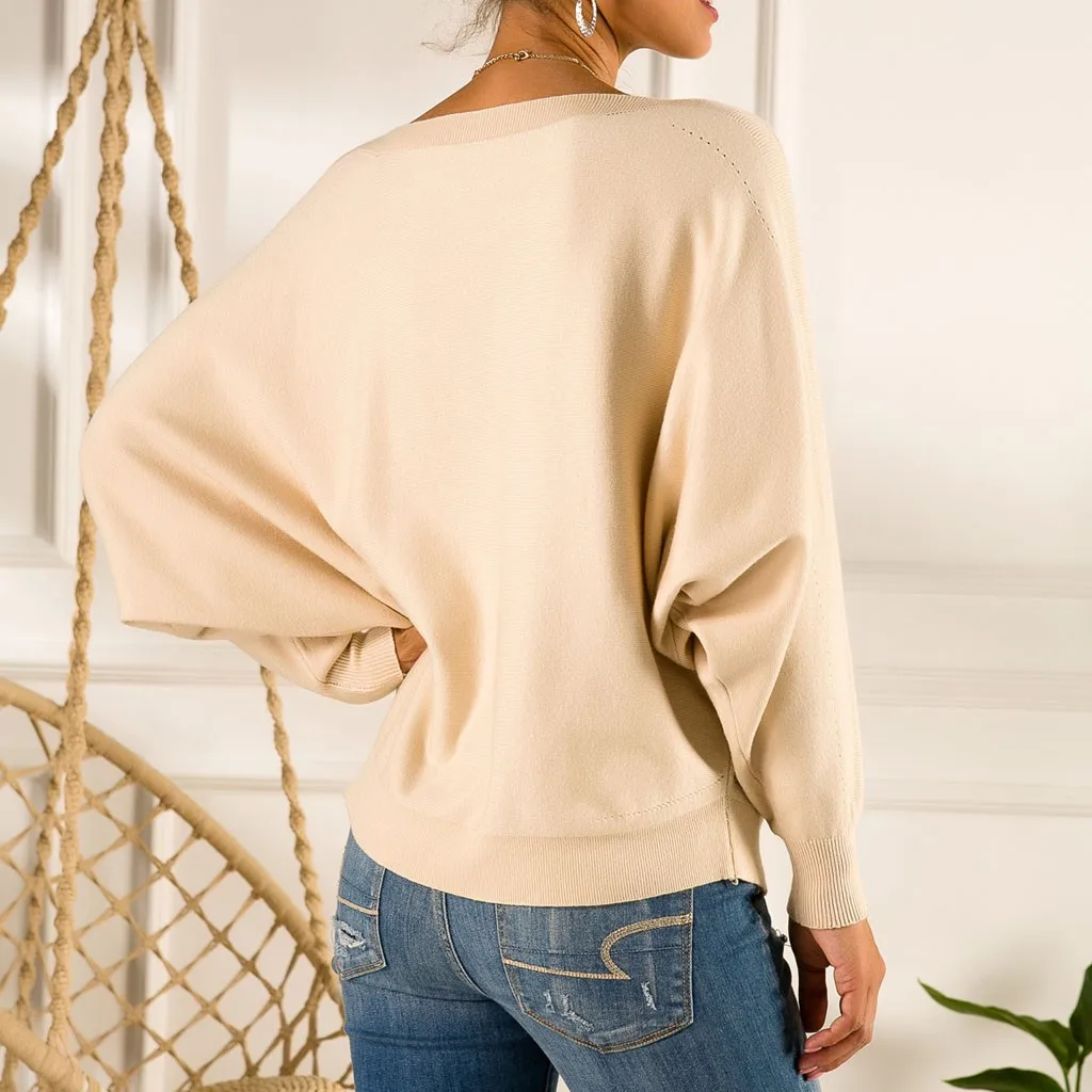 Зимняя одежда женский свитер деловая офисная пуловер Женский вязаный Однотонный