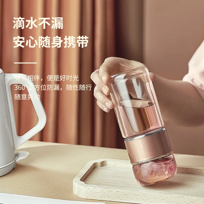 Фильтрационная сепарация чайной чашки чайные стеклянные цветочные Мужская и