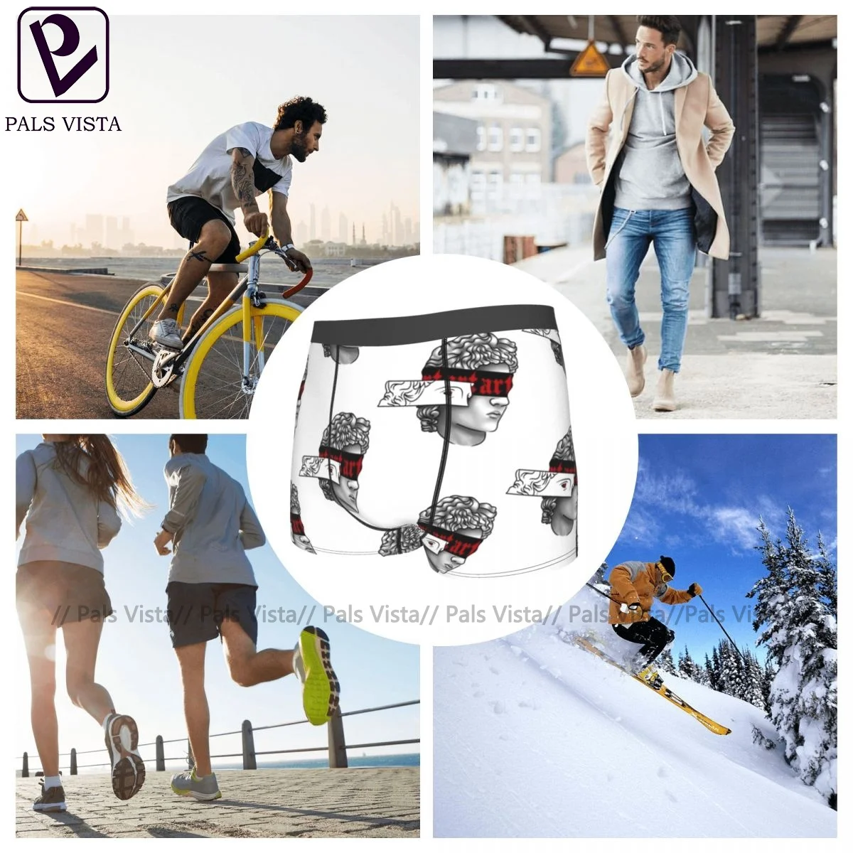 

Michelangelo Underwear Trenky Polyester Stretch Trunk Males Pouch Sublimation Boxer Brief