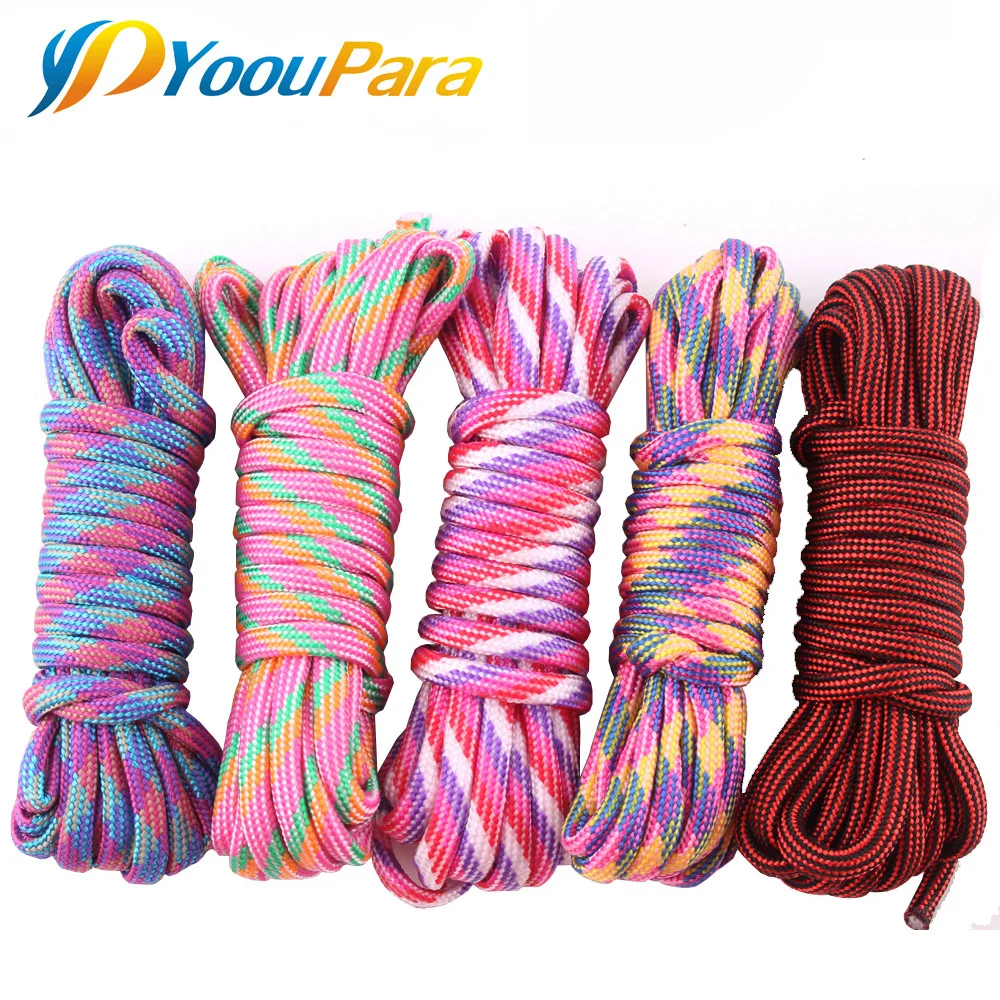 YoouPara 20 шт./лот 3 м длина 4 мм Тип III 550 фунтов 7 нитей Паракорд Скалолазание Веревка для наружного кемпинга браслет для выживания