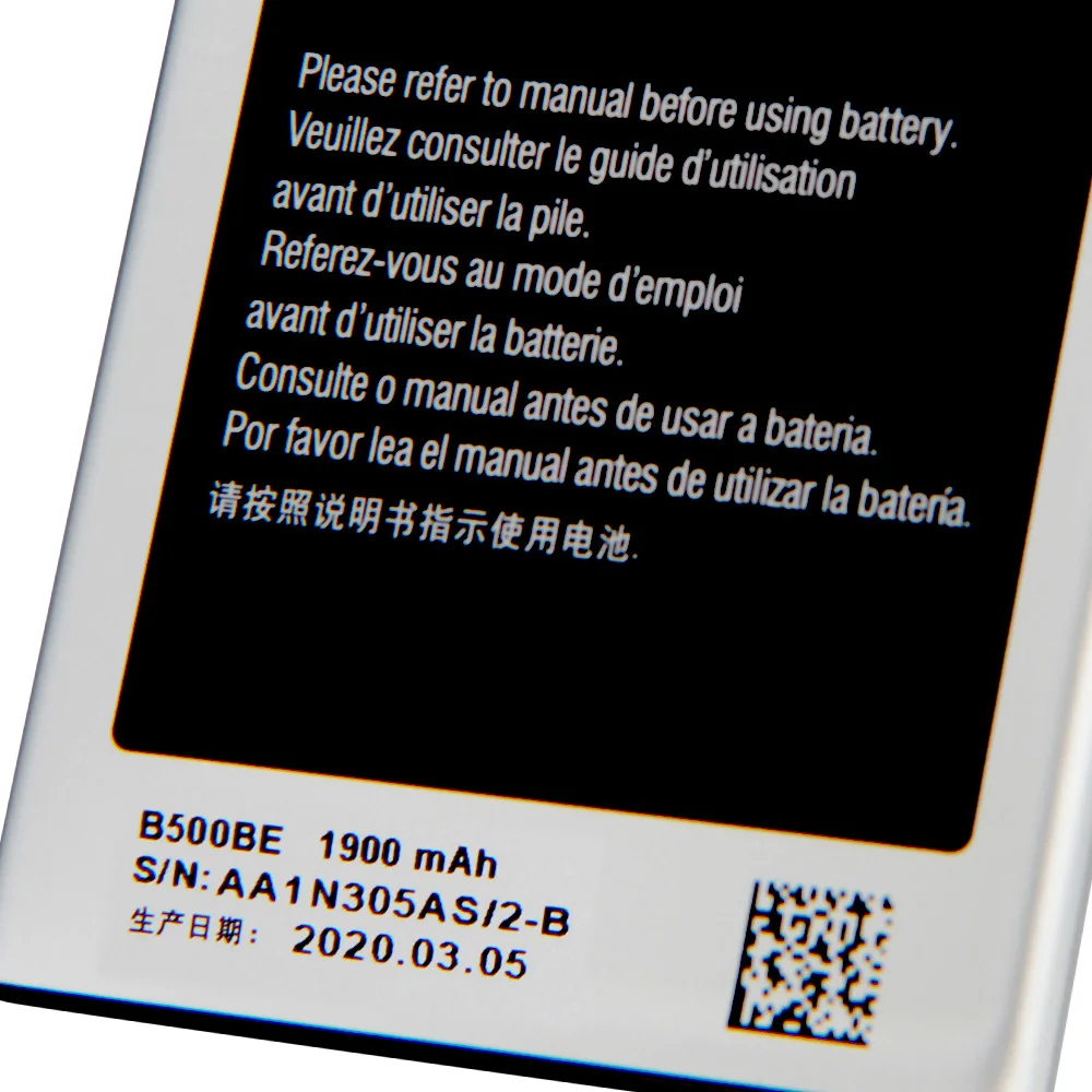 Оригинальный аккумулятор Samsung B500BE B500AE для GALAXY S4 Mini I9190 I9192 I9195 I9198 S4Mini 3 контакта 1900