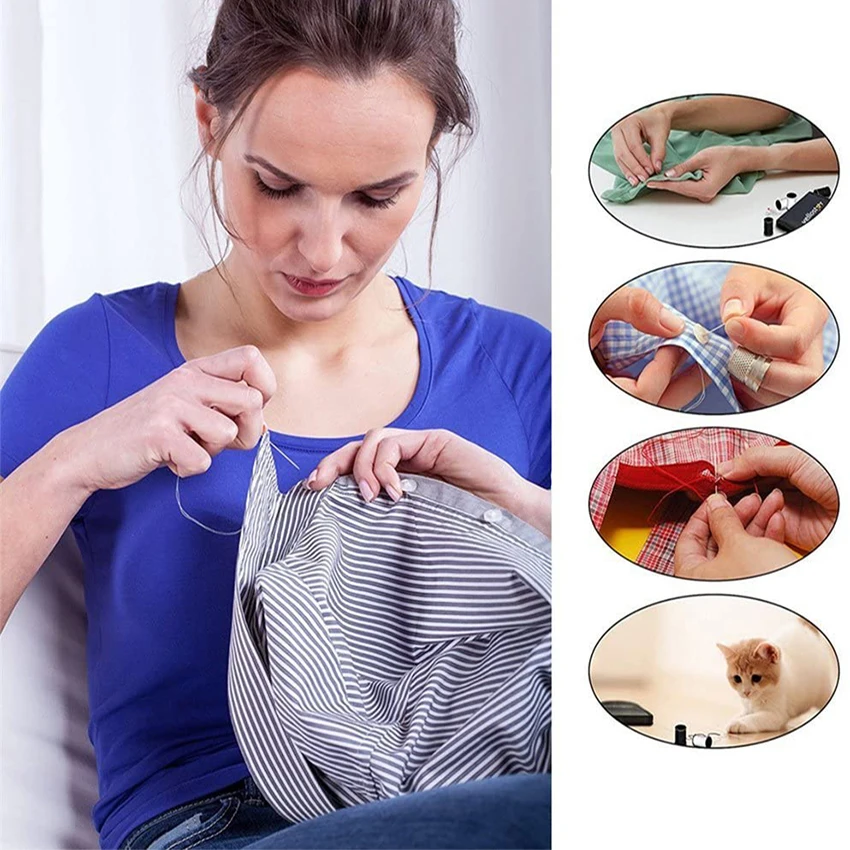 

128 pcs/set Sewing Kits DIY Multi-function Sewing Box Set for Hand Stitching Embroidery Needle Threader Sewing Accessories