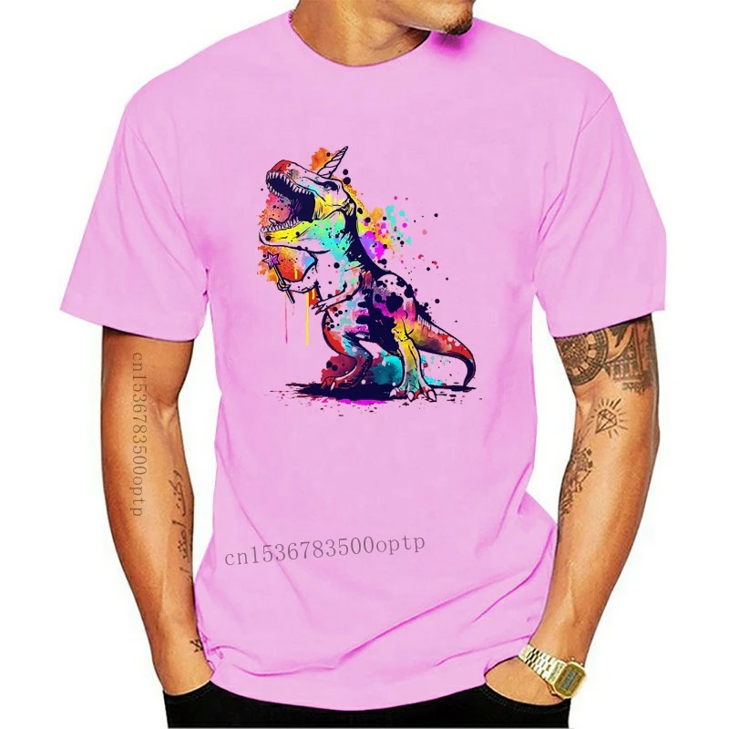 

New Cotton fashion 2021 trend T-shirt 2021 brand men Street Short shirt Unicornosaurus rex 2021 fashion trend