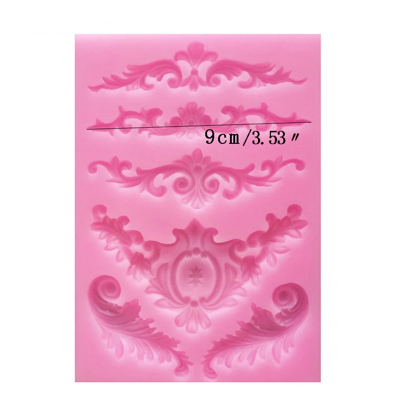 Силиконовые 3D формы в форме короны банта углов перьев помадки мастики полимерной