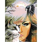 Kamy Yi алмазная живопись своими руками 5D Кот рукоделие полная квадратнаякруглая Алмазная вышивка животные Мозаика женский Декор
