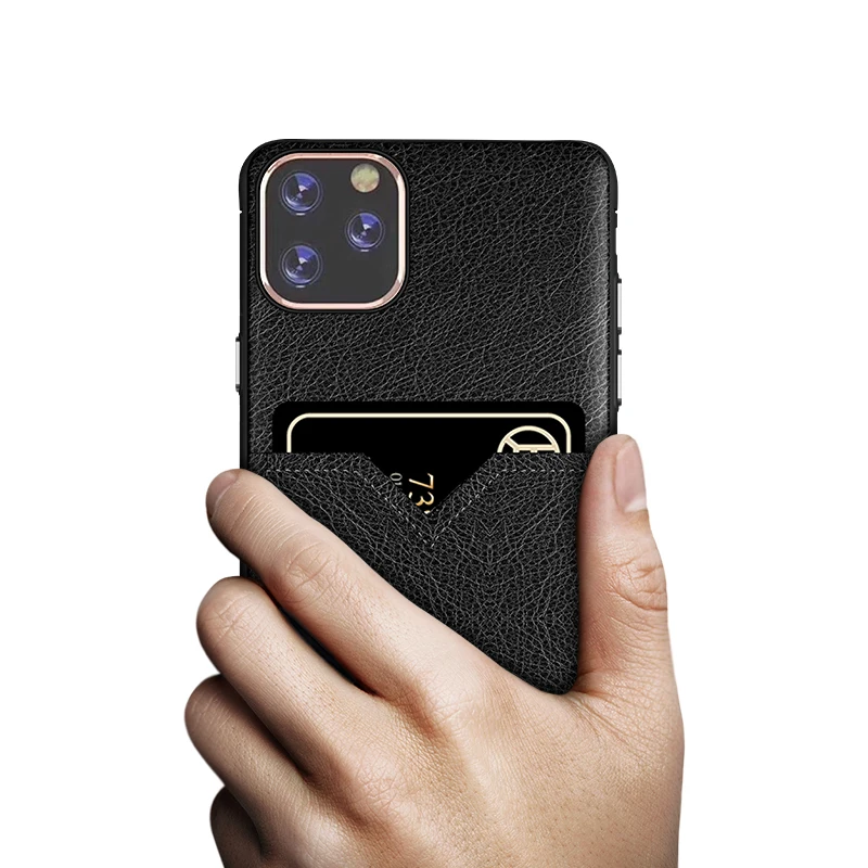 Card Slot Skin Case For iPhone 11 ProMax 7 6 6S 8 Plus Fashion PU Leather Anti-knock Hard PC XS MAX XR X | Мобильные телефоны и