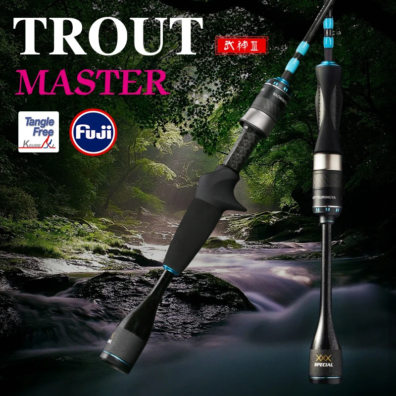 

TSURINOYA MASTER Spinning Casting Fishing Rod 1.4m 1.68m 2pcs Lure WT 2-7g MF Action UL Power Trout Rod Freshwater Lure Rod