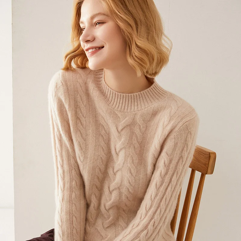 Tailor Sheep Women Pullovers Wool Sweater Winter New O-neck Jumper Woman Thicken Warm Knitwear Girl Clothes Lady Tops