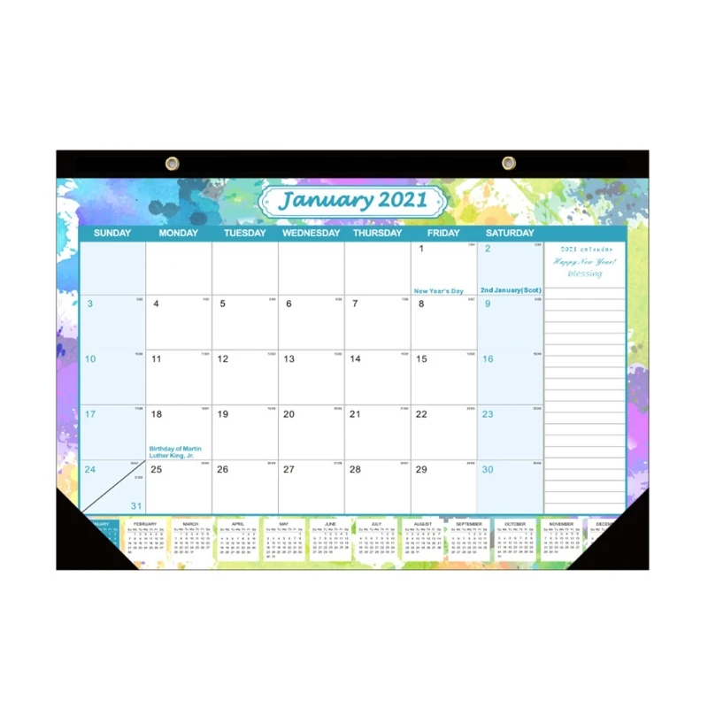 

2021 Wall Hanging Annual Calendar Daily Monthly Planner Schedule Yearly Agenda